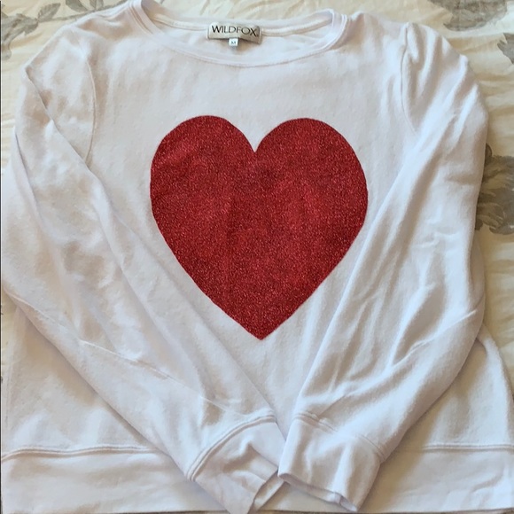 Wildfox Sparkle Heart Baggy Beach Pullover - Picture 2 of 3